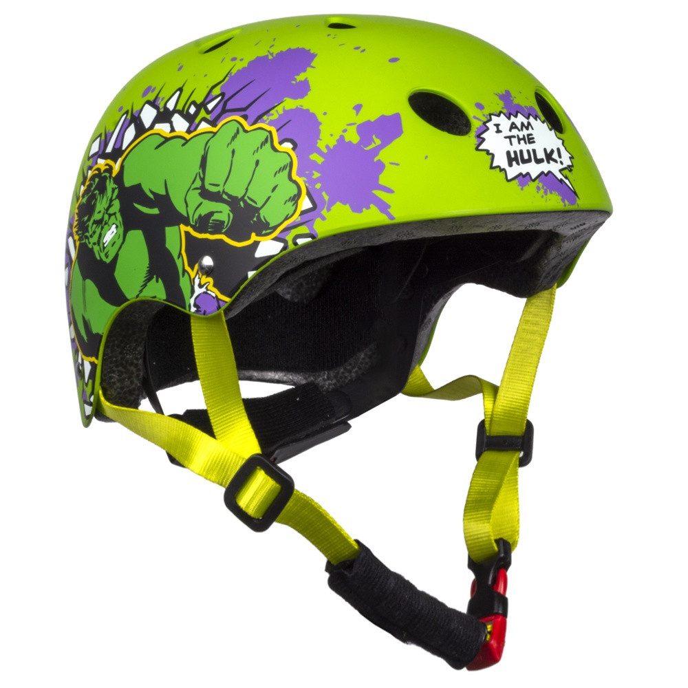 Seven Polska Kinderfahrradhelm Marvel "HULK", Skater, Roller, M: 52-56cm, ab ca. 6 Jahre