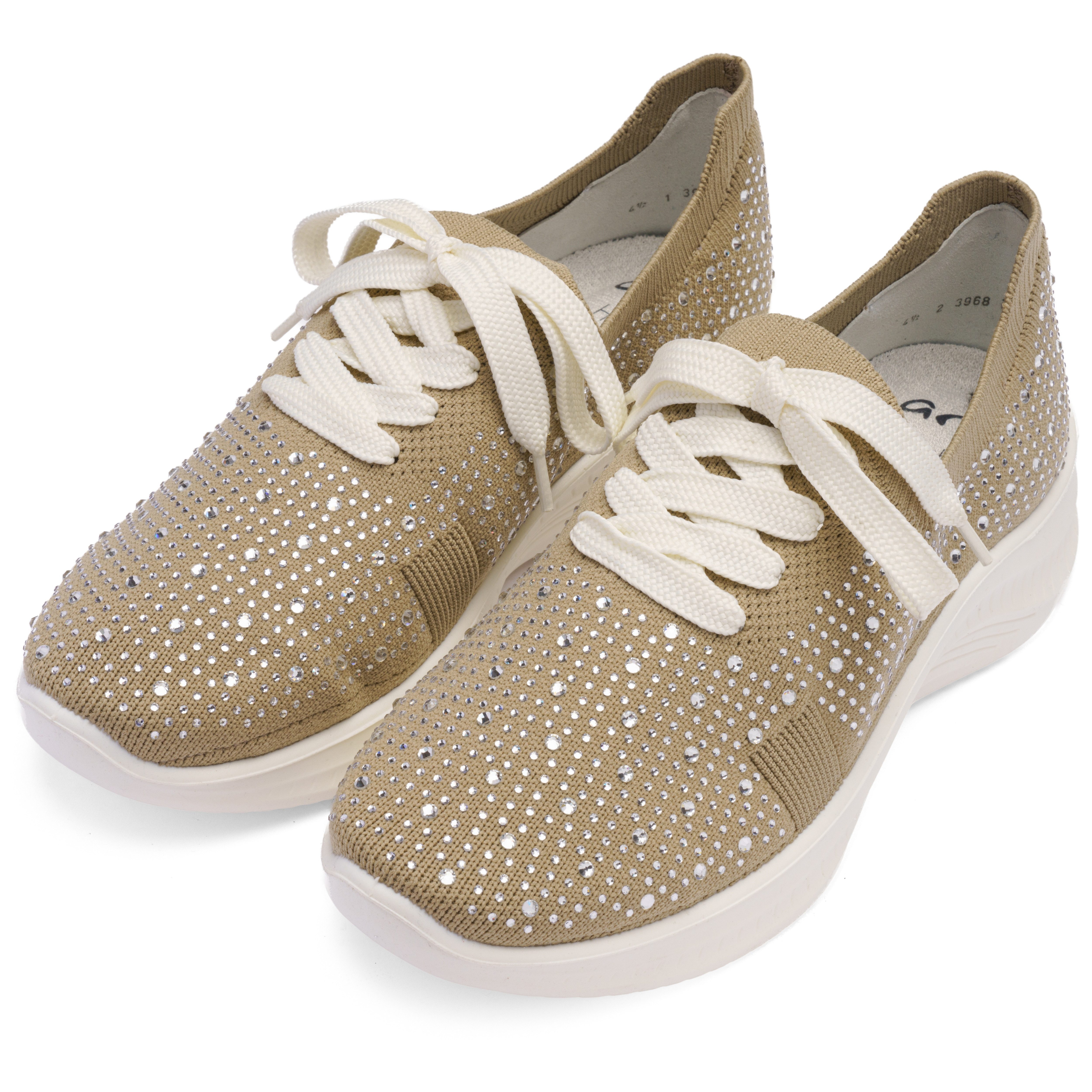 Ara SEATTLE Slip-On Sneaker Keilabsatz, Slipper, Freizeitschuh mit Strasssteinen, H-Weite