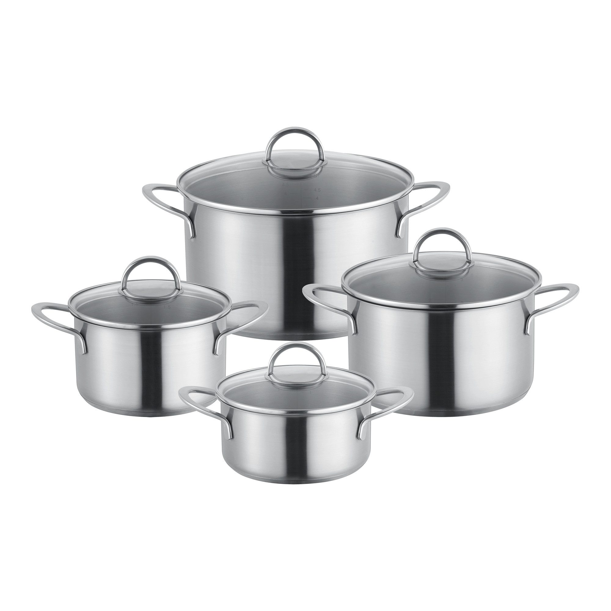 Berndes Topf-Set Berndes 4-teiliges Topfset Roma, Edelstahl