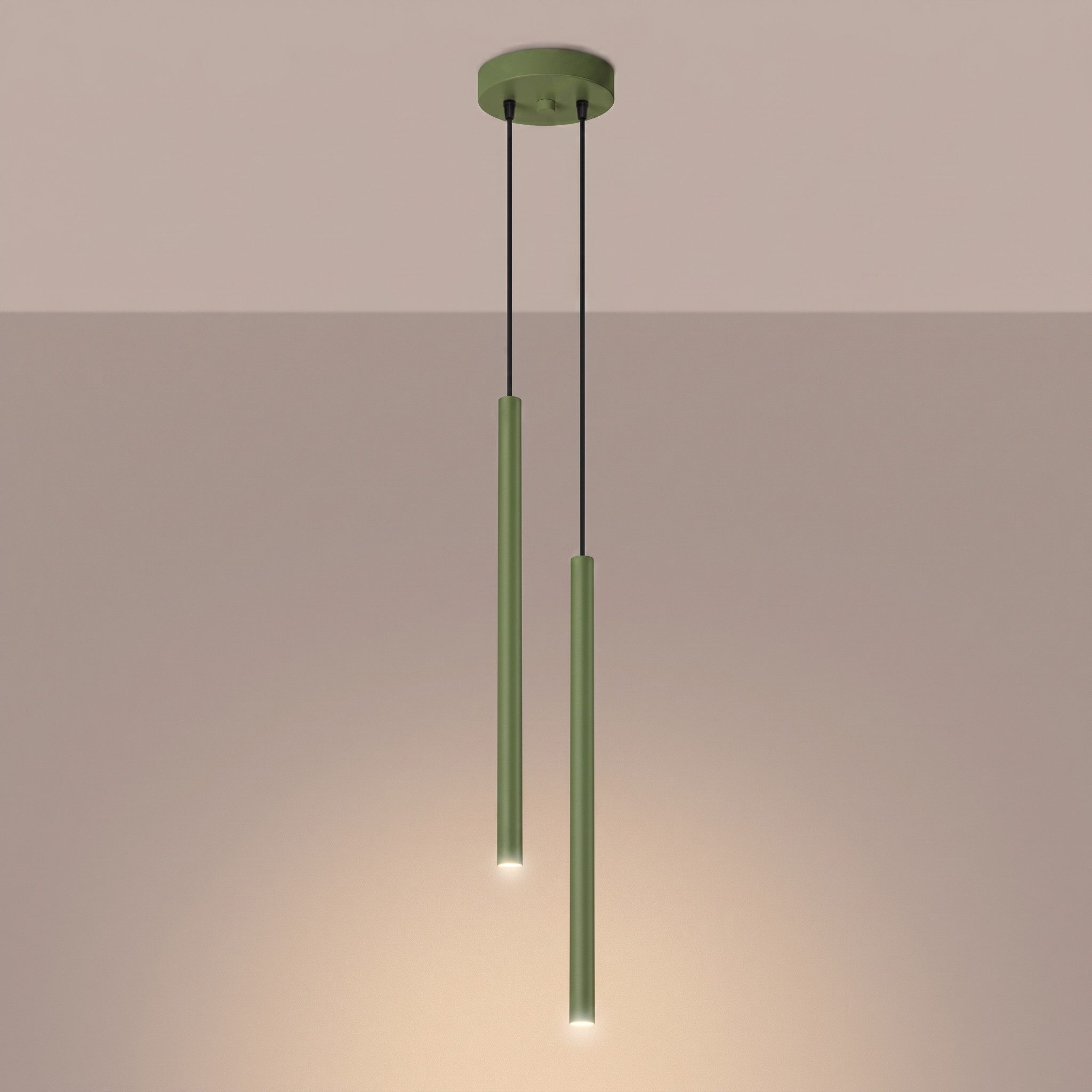 SOLLUX lighting Hängeleuchte Pendelleuchte PASTELO 2 salbei, Nicht enthalten