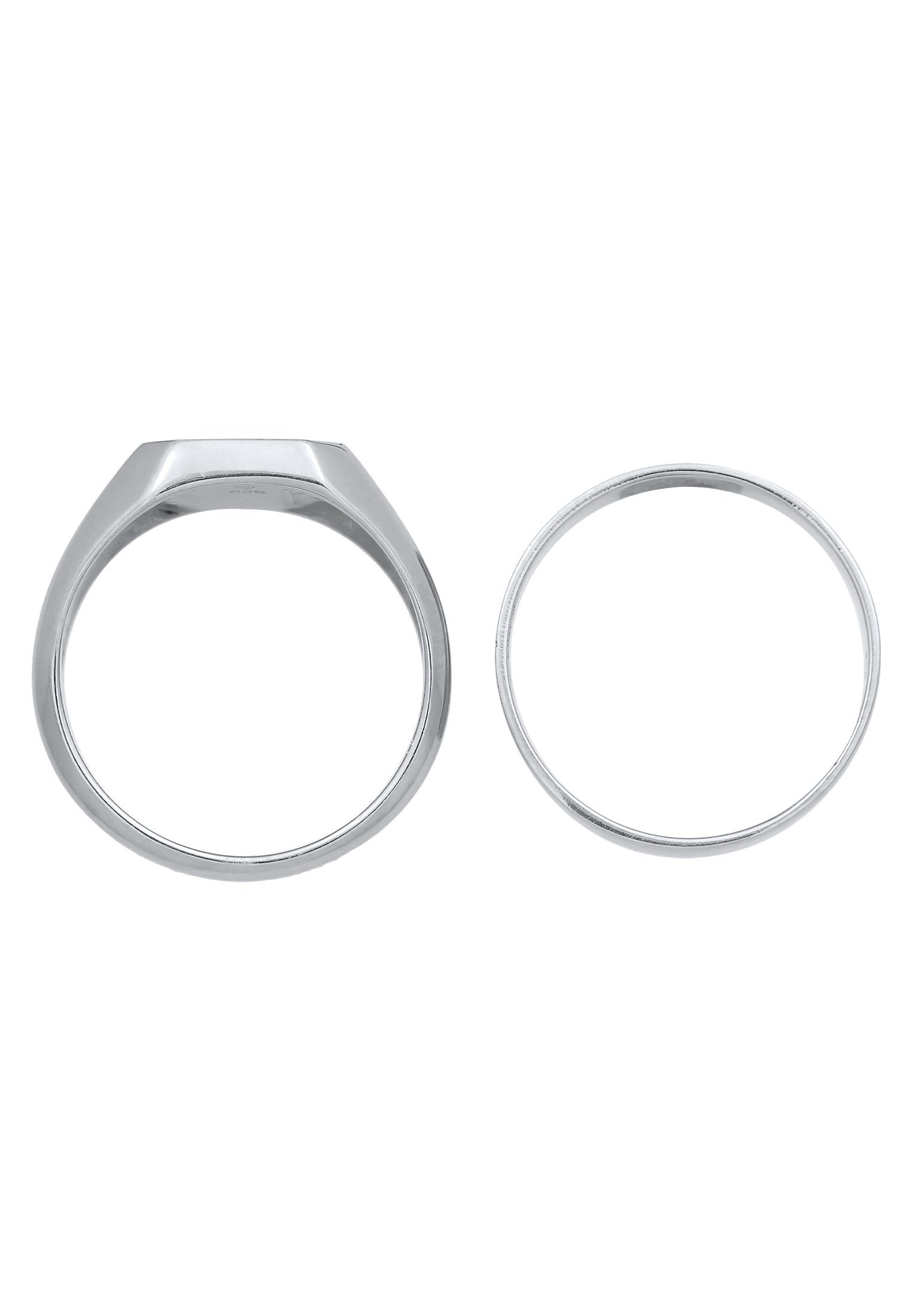 Kuzzoi Siegelring Ring-Set Set Bandring 925 Kuzzoi Silber