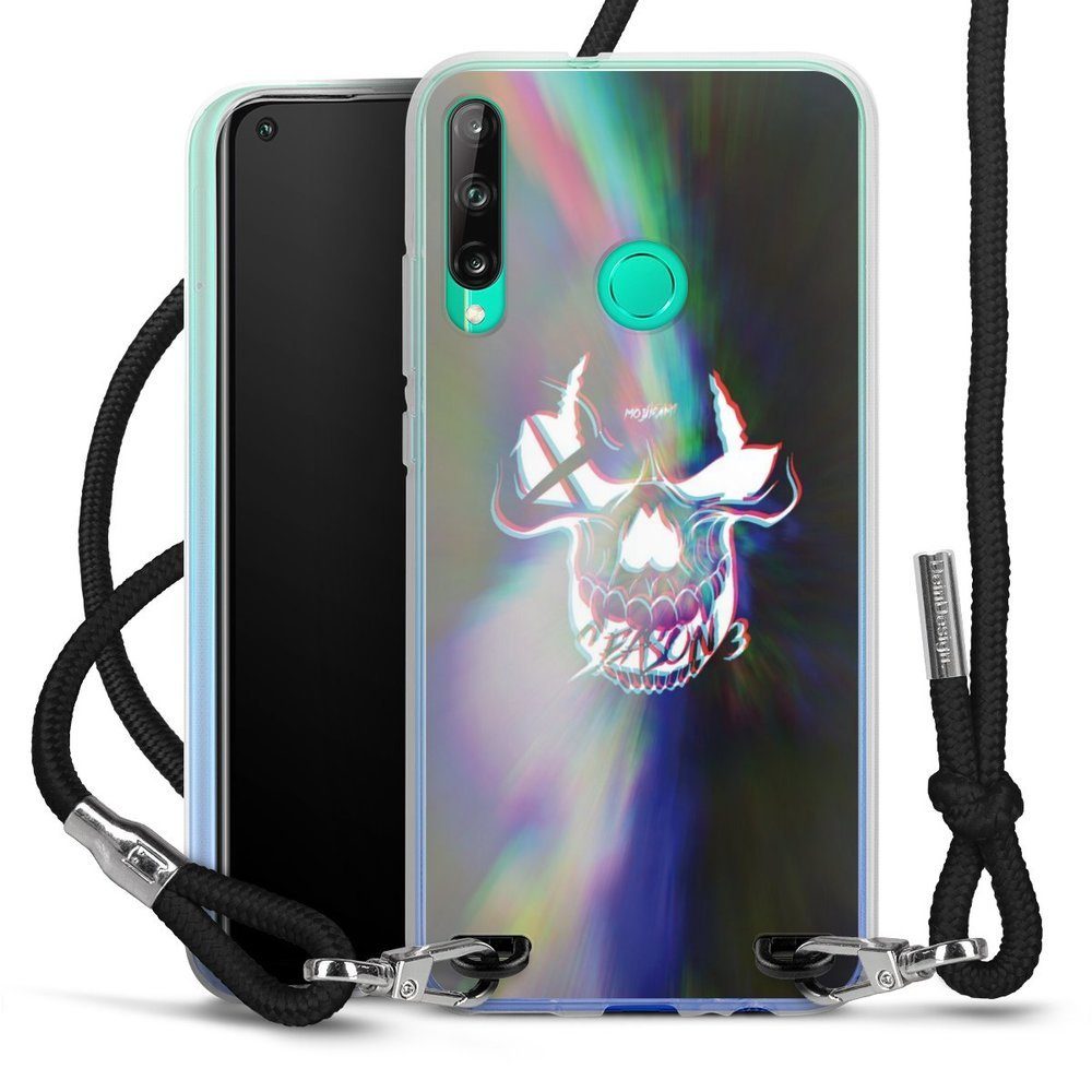 DeinDesign Handyhülle Totenkopf Moji Youtube Glitch Skull, Huawei P40 Lite E  Handykette Hülle mit Band Case zum Umhängen
