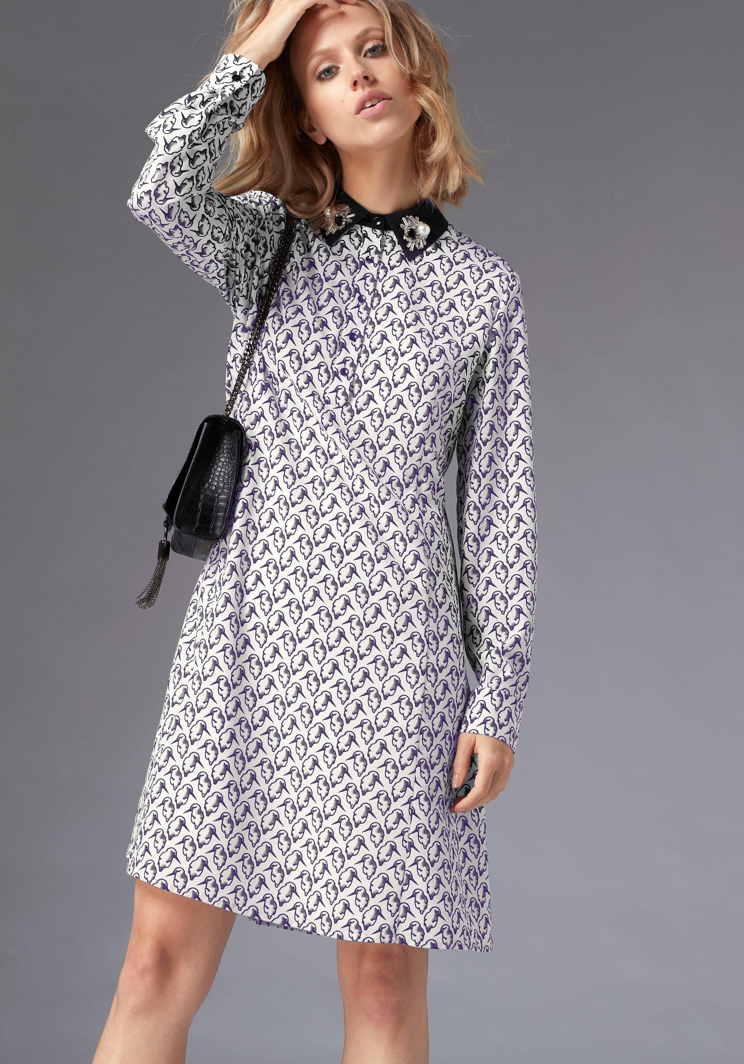 GUIDO MARIA KRETSCHMER Hemdblusenkleid mit Alloverprint ...