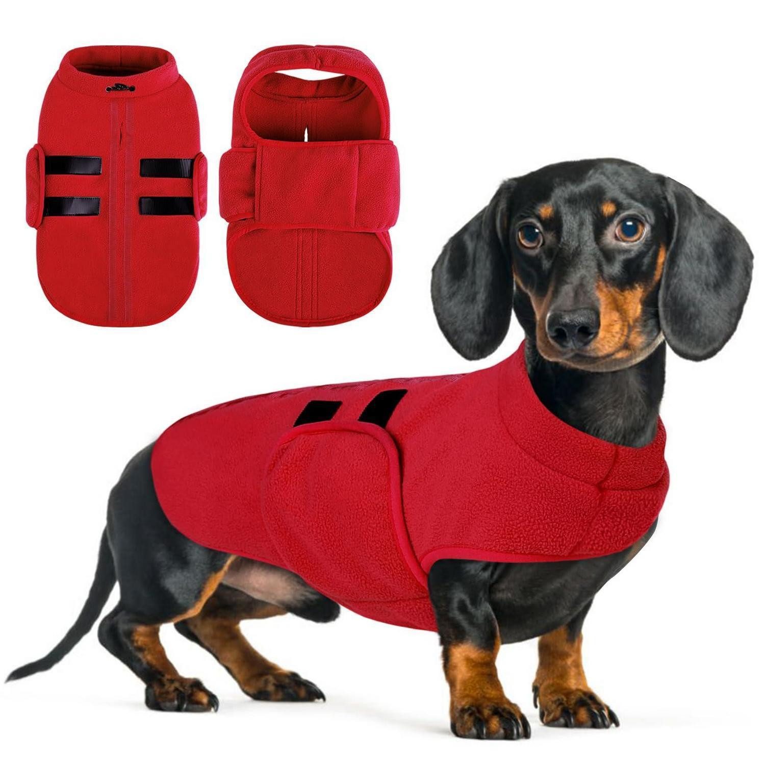 LuxusKollektion Hundepullover Hundepullover Fleece Rot M