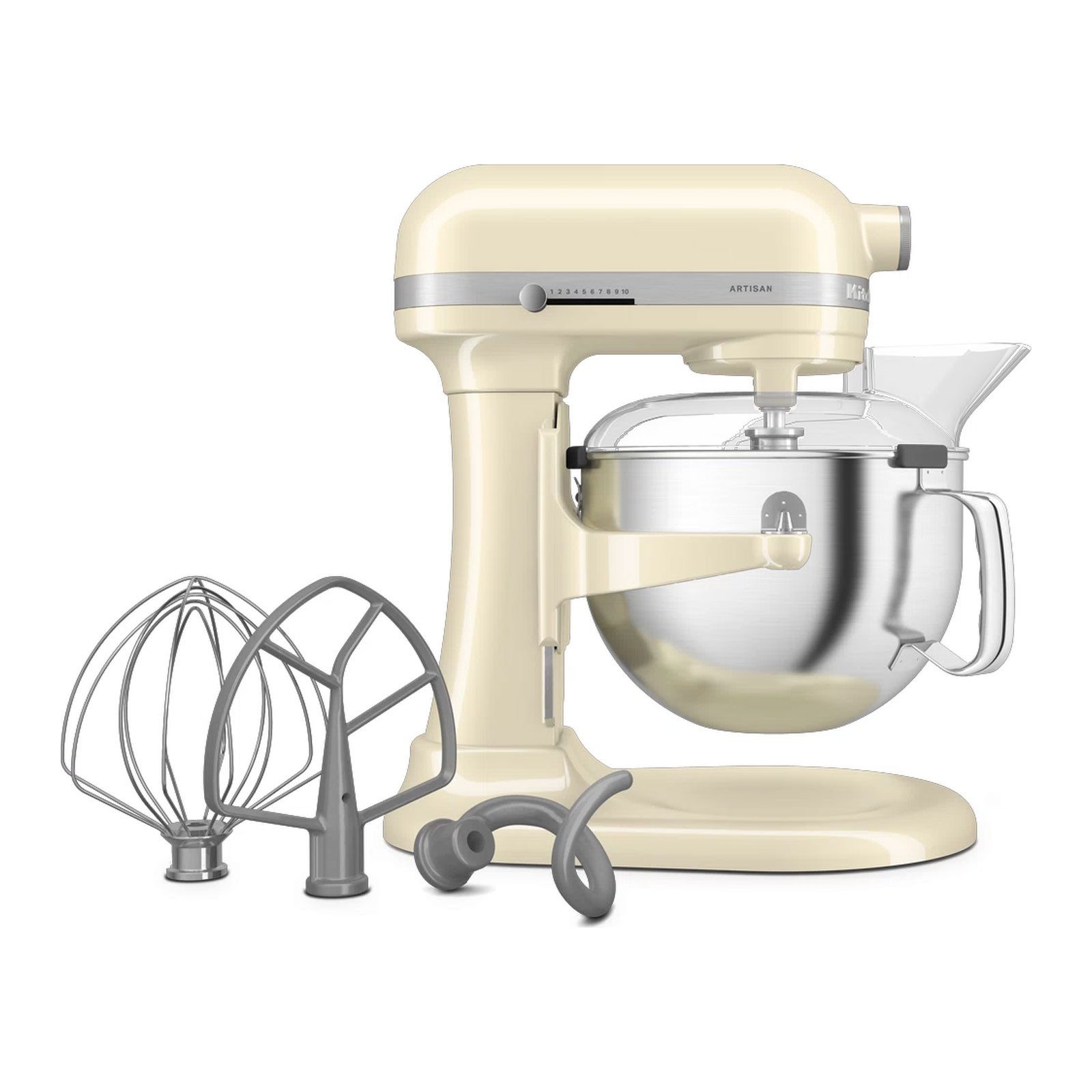 KitchenAid Küchenmaschine 5KSM60SPXE, 2 silberbeschichtete Rührwekzeuge, Planetenrührwerk, Robustes Gehäuse