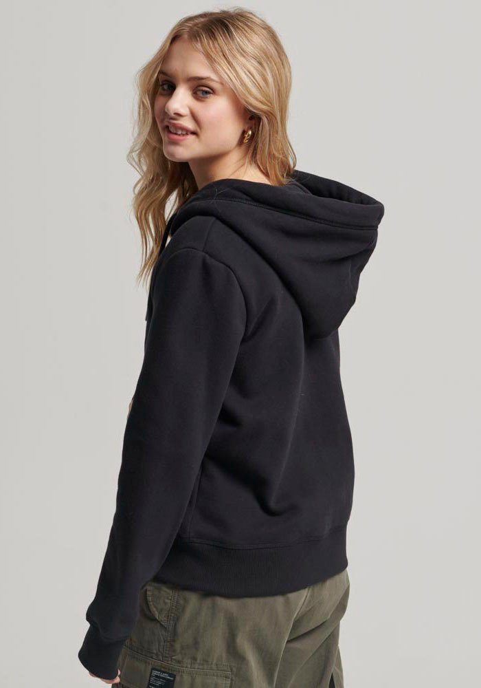 Superdry Kapuzensweatjacke ESSENTIAL HOODIE LOGO Black ZIP