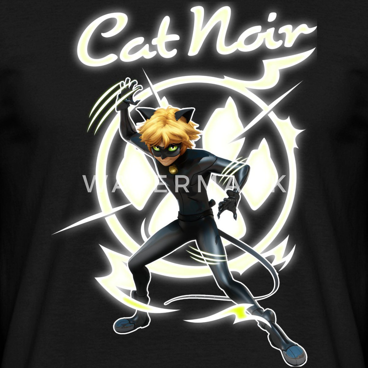 Spreadshirt T-Shirt Miraculous Cat Noir Adrien Superheld Männer T-Shirt (1-tlg)