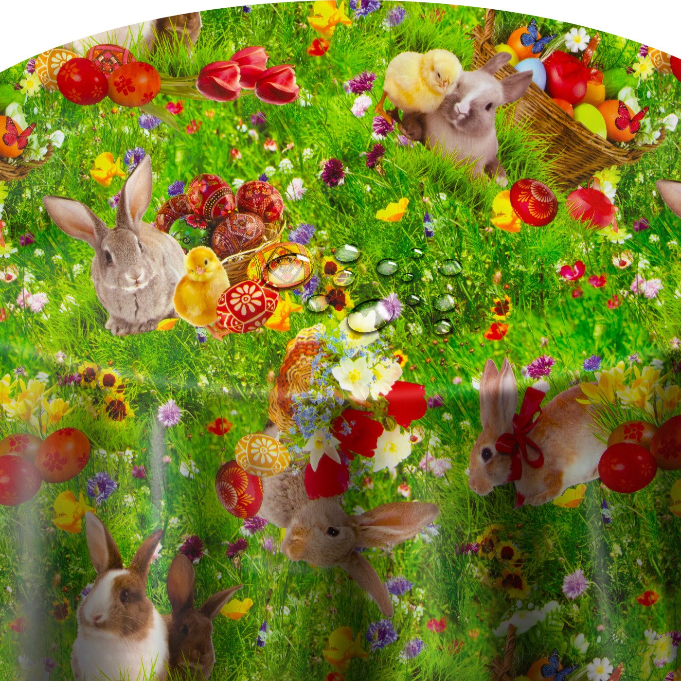 DecoHomeTextil Heimtextilmanufaktur Tischdecke Wachstuch Wachstischdecke Gartentischdecke gefaltet