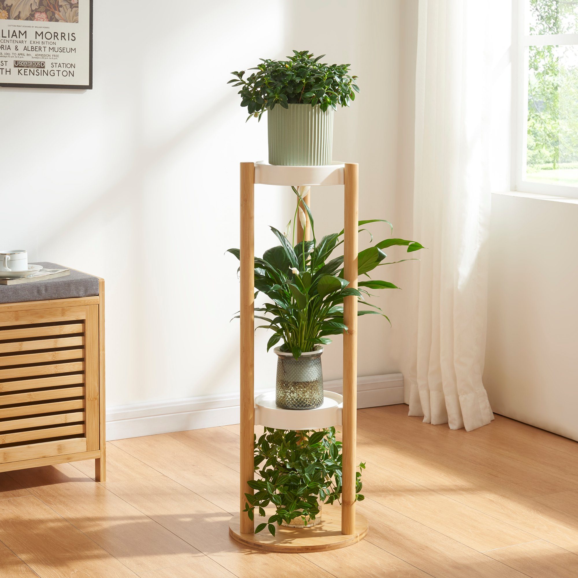 en.casa Blumenständer, »Sastamala« mit 3 Ablagen günstig online kaufen