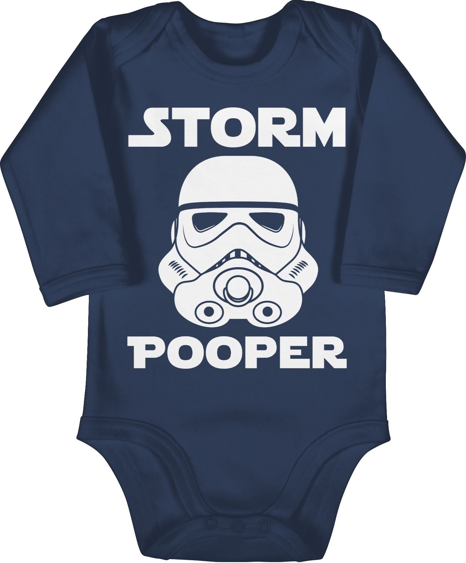 Stormpooper Baby - Lustige Babygeschenke Navy 2 Pooper Blau Storm Sprüche Shirtracer Shirtbody