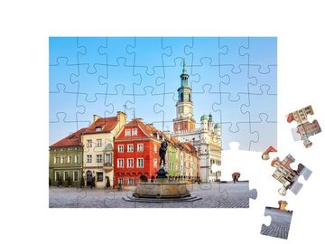 puzzleYOU Puzzle Hauptplatz in der Altstadt von Poznan, Polen., 48 Puzzleteile, puzzleYOU-Kollektionen Polen