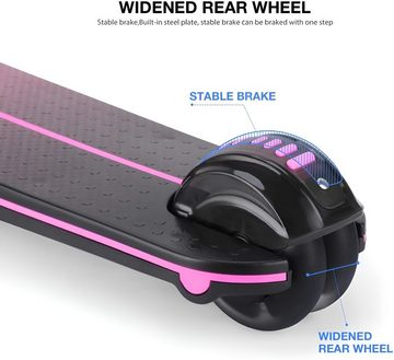 Diyarts Dreiradscooter, Sicher, Verstellbar, Stabil, LED-Blinkrädern und Effektiver Bremse