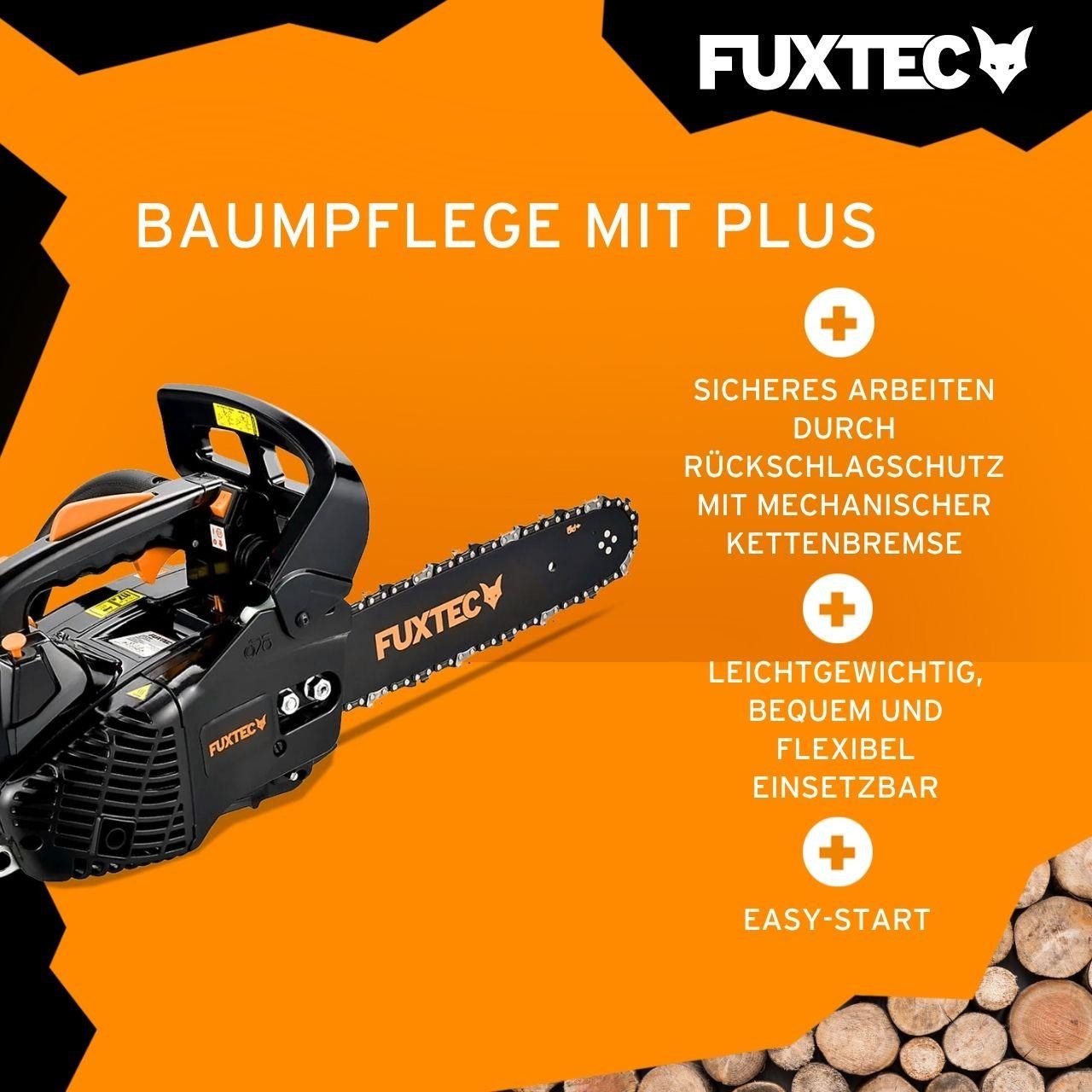 FUXTEC Benzin-Kettensäge FX-KS226, 30 cm Schwertlänge, 2-Takt, Schnittlänge 25 cm, 25,4 ccm, 3 kg – Bild 3 von 5