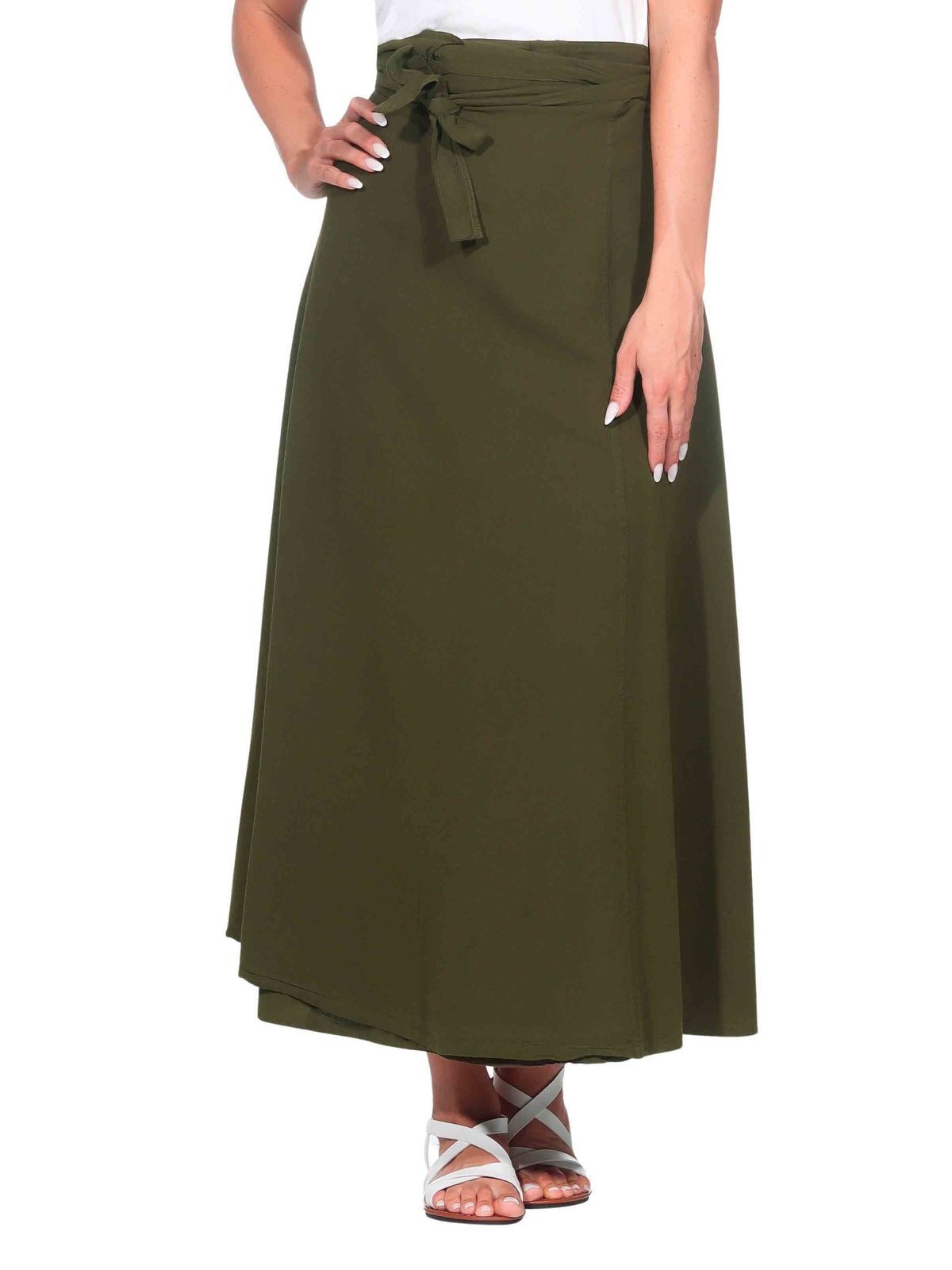 KUNST UND MAGIE Wickelrock Langer Wickelrock Baumwolle für Damen – Sommerrock Boho Rock Nepal
