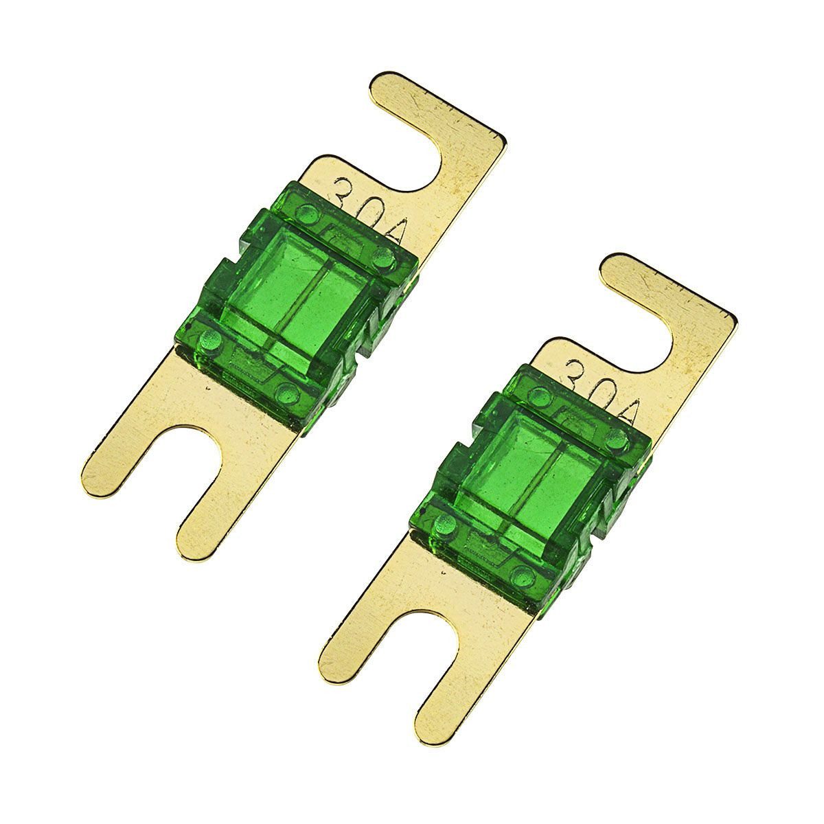tomzz Audio Kfz-Sicherungshalter Mini ANL Sicherung 30A 2 Stück mit vergoldeten Kontakten