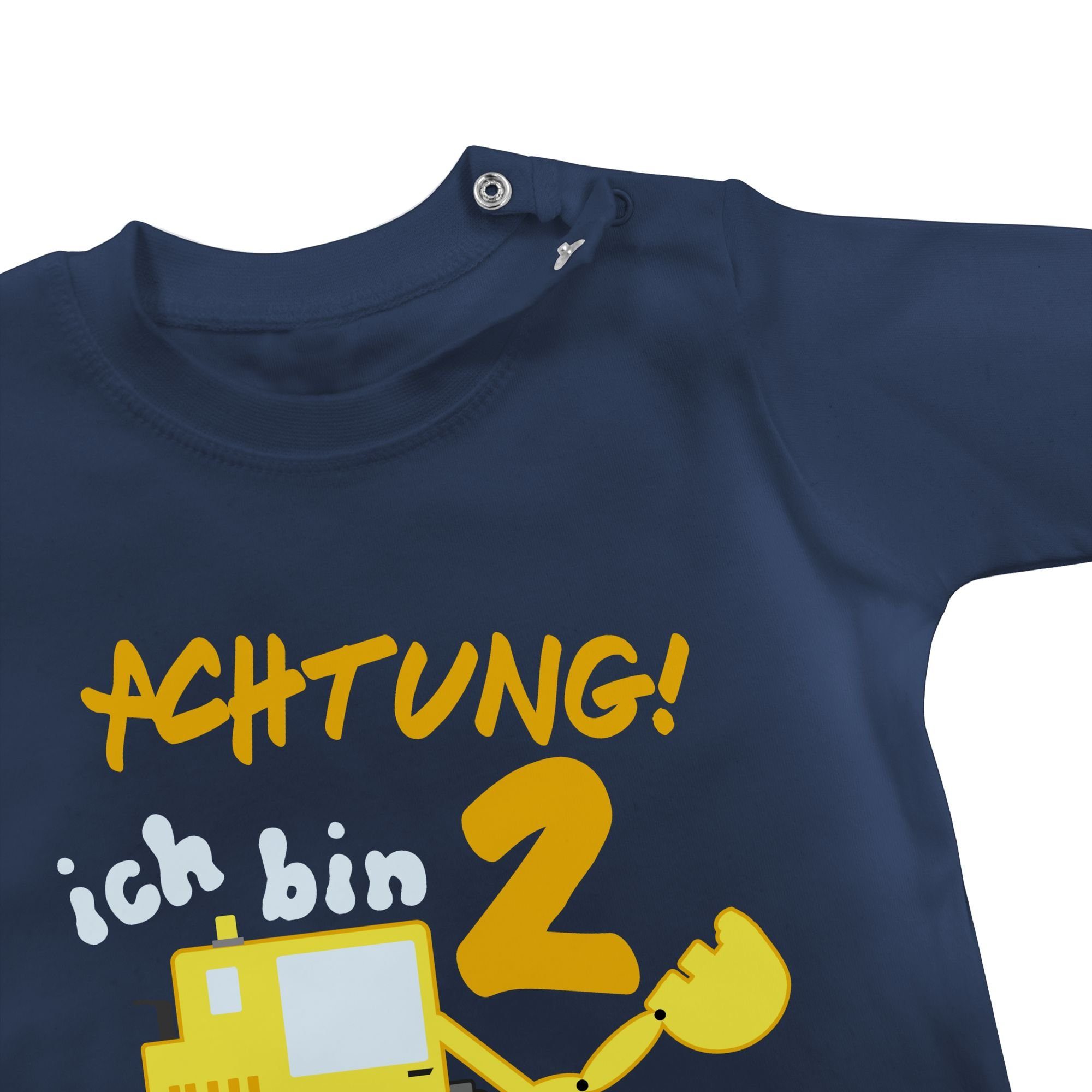 2. Shirtracer T-Shirt Ich 1 bin Navy zwei Bagger Geburtstag Blau