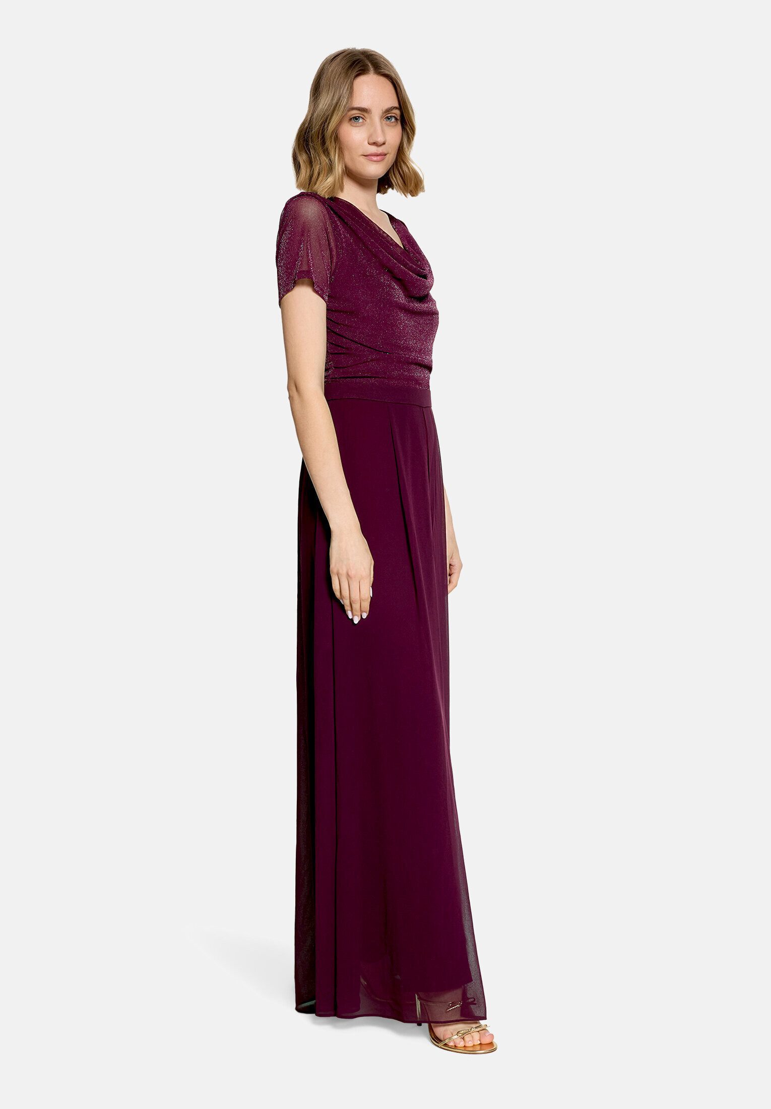 Vera Mont Overall Damen mit Wasserfallausschnitt (1-tlg)