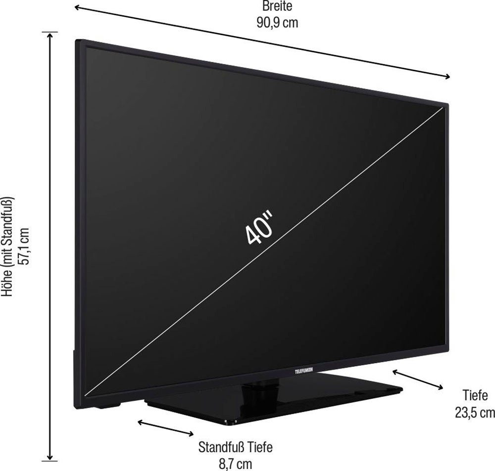 LED-Fernseher Zoll, HD, (102 Full Telefunken cm/40 D40F550M1CWI Smart-TV)