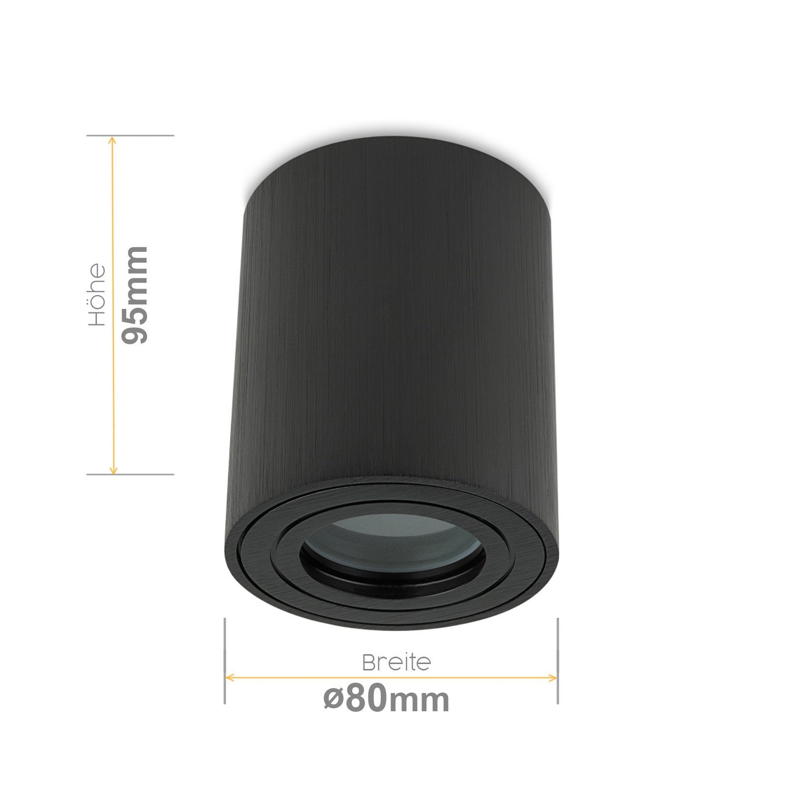 Sweet LED Aufbauleuchte 4er Set IP44 Aluminium Deckenspots rund für Bad & K günstig online kaufen