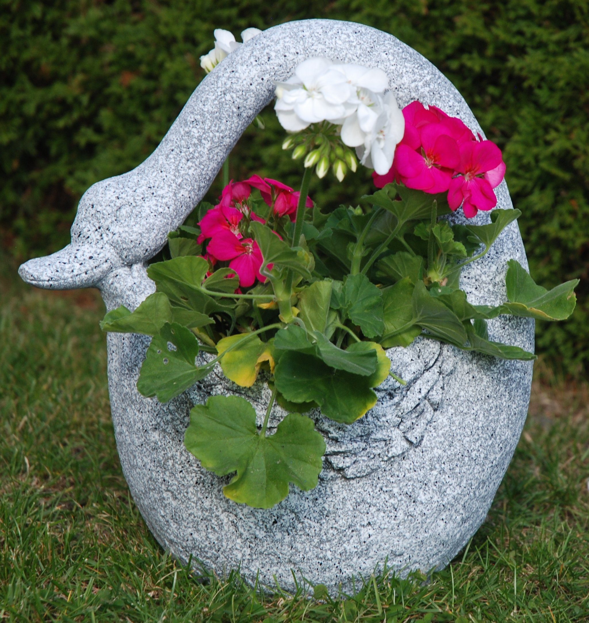 Schwan Blumentopf Dekoration als Garten Blumentopf MystiCalls - Pflanztopf Gartenfigur