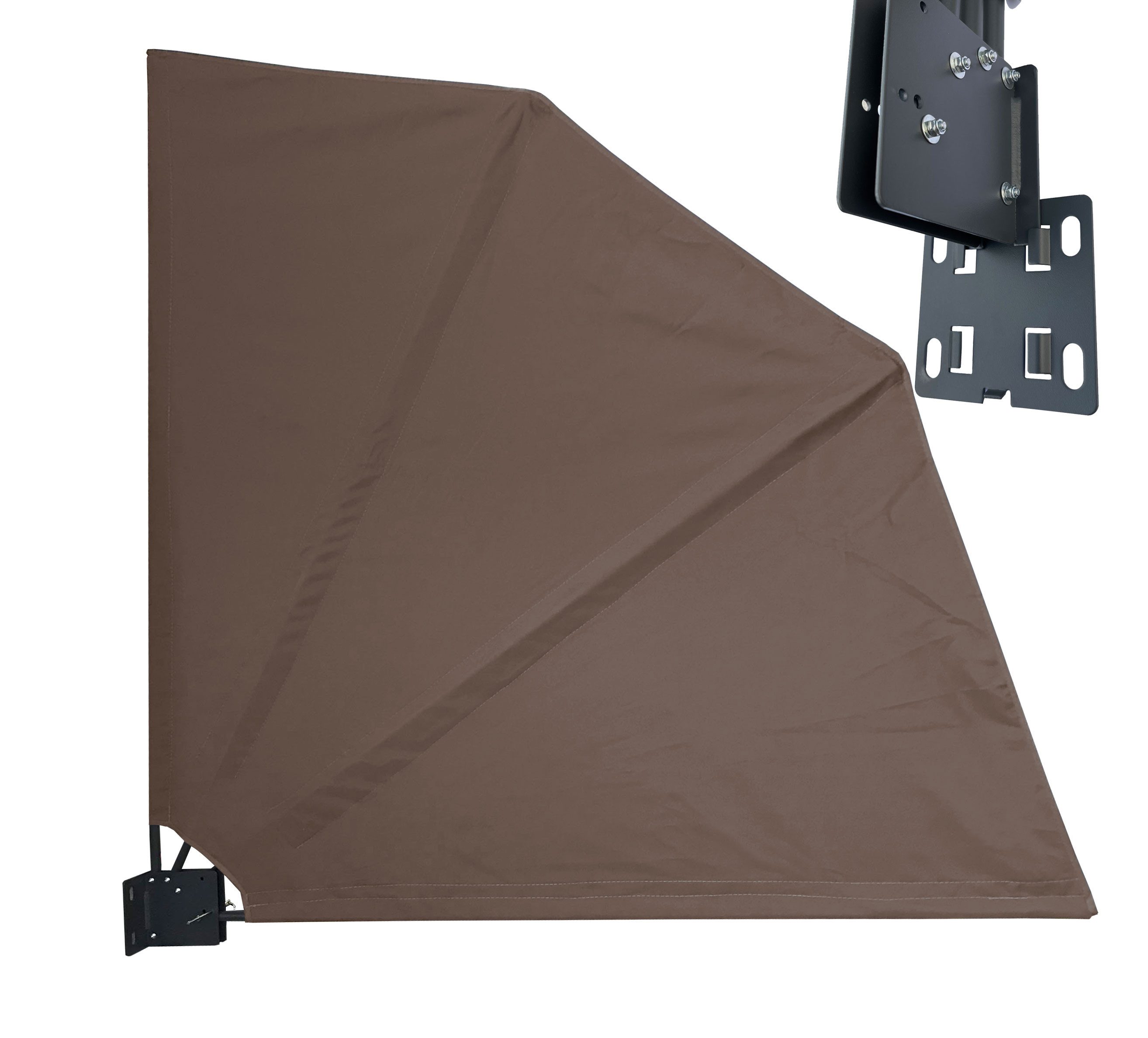 Quick Star Sichtschutzfächer mit Easy Mount Wandplatte, Blickdicht und Wetterfest (1-St) Separate Wandplatte