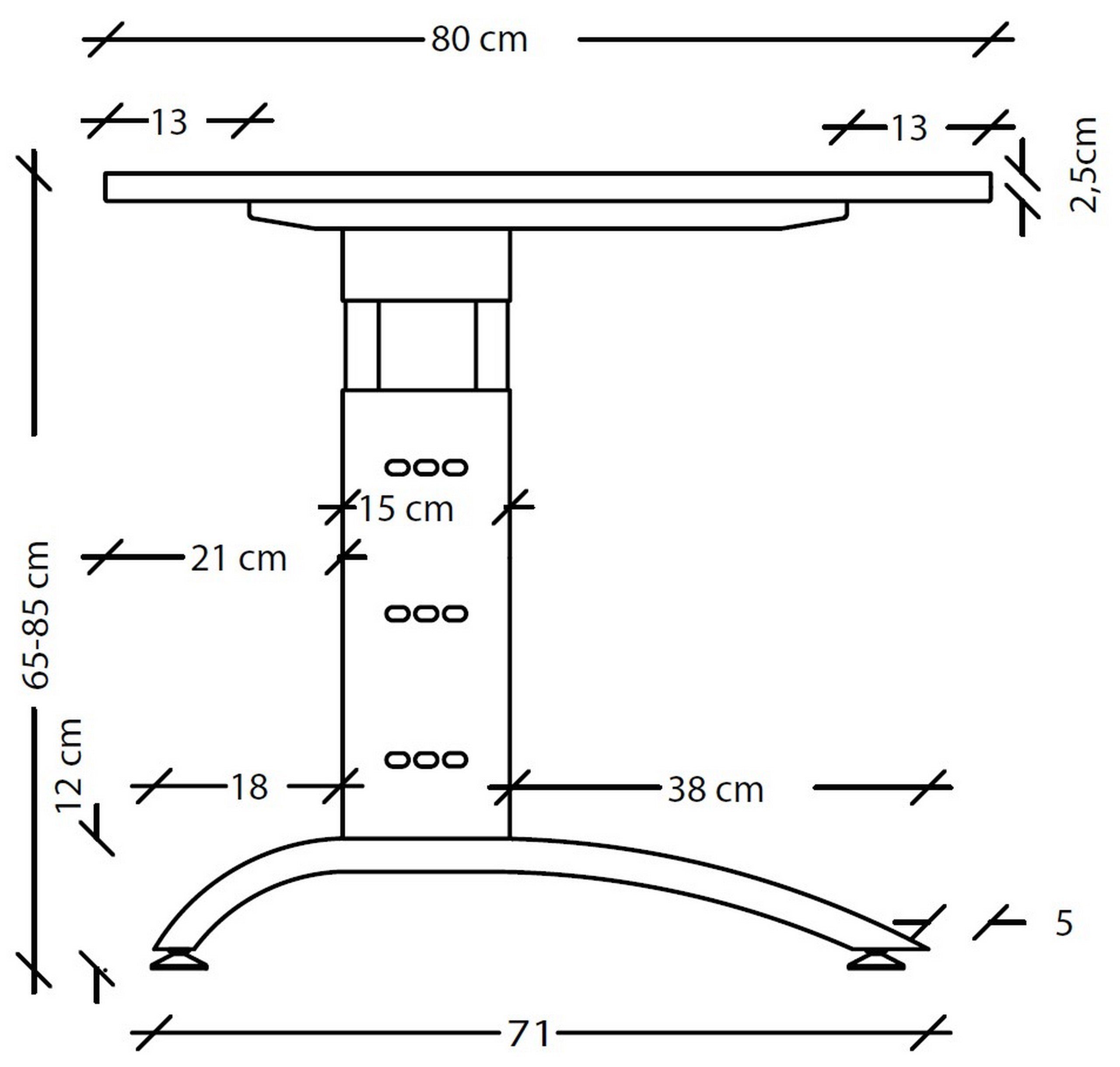 Grau cm Schreibtisch - - Gestell: Serie-F, 80 Schreibtisch Silber x Dekor: bümö 160 Rechteck: