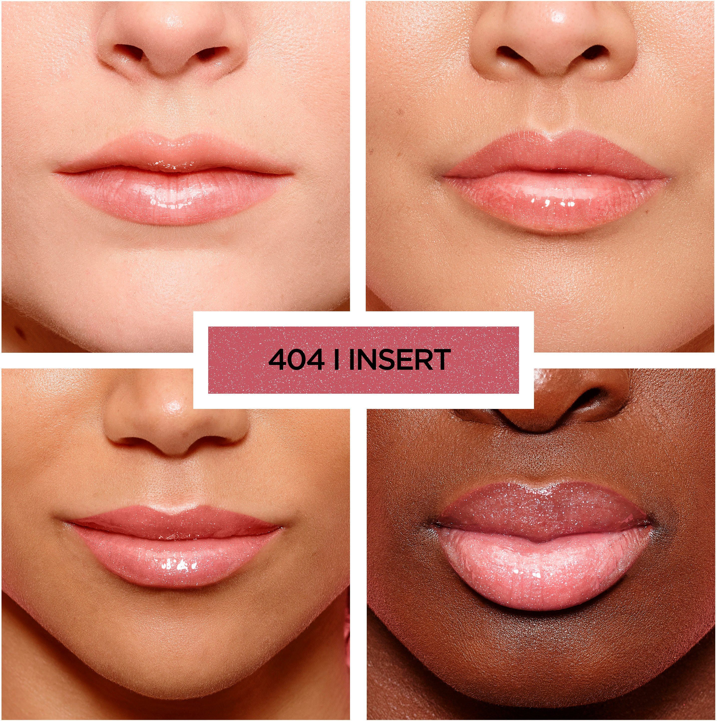 L'ORÉAL PARIS Lipgloss PARADISE BRILLIANT SIGNATURE PLUMP-IN-GLOSS, angereichert mit Hyaluron und Kollagen-AS-Fragmenten