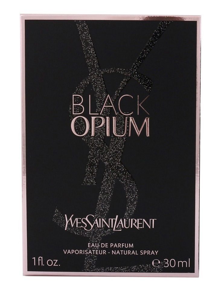 YVES SAINT LAURENT Eau de Parfum BLACK OPIUM FOR HER EDP, mit fruchtig-aromatischem Auftakt