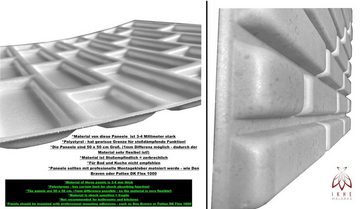 IKHEMalarka 3D Wandpaneel 2m²/8PCS Wandpaneele Deckenpaneele POLYSTYROL Ziegel, BxL: 50,00x50,00 cm, 0,50 qm