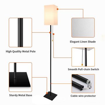 Daskoo LED Stehlampe Standleuchte Leselampe Wohnzimmer, inklusive Leuchtmittel, H166cm, LED wechselbar, Warmweiß, 3000K, LED Standleuchte