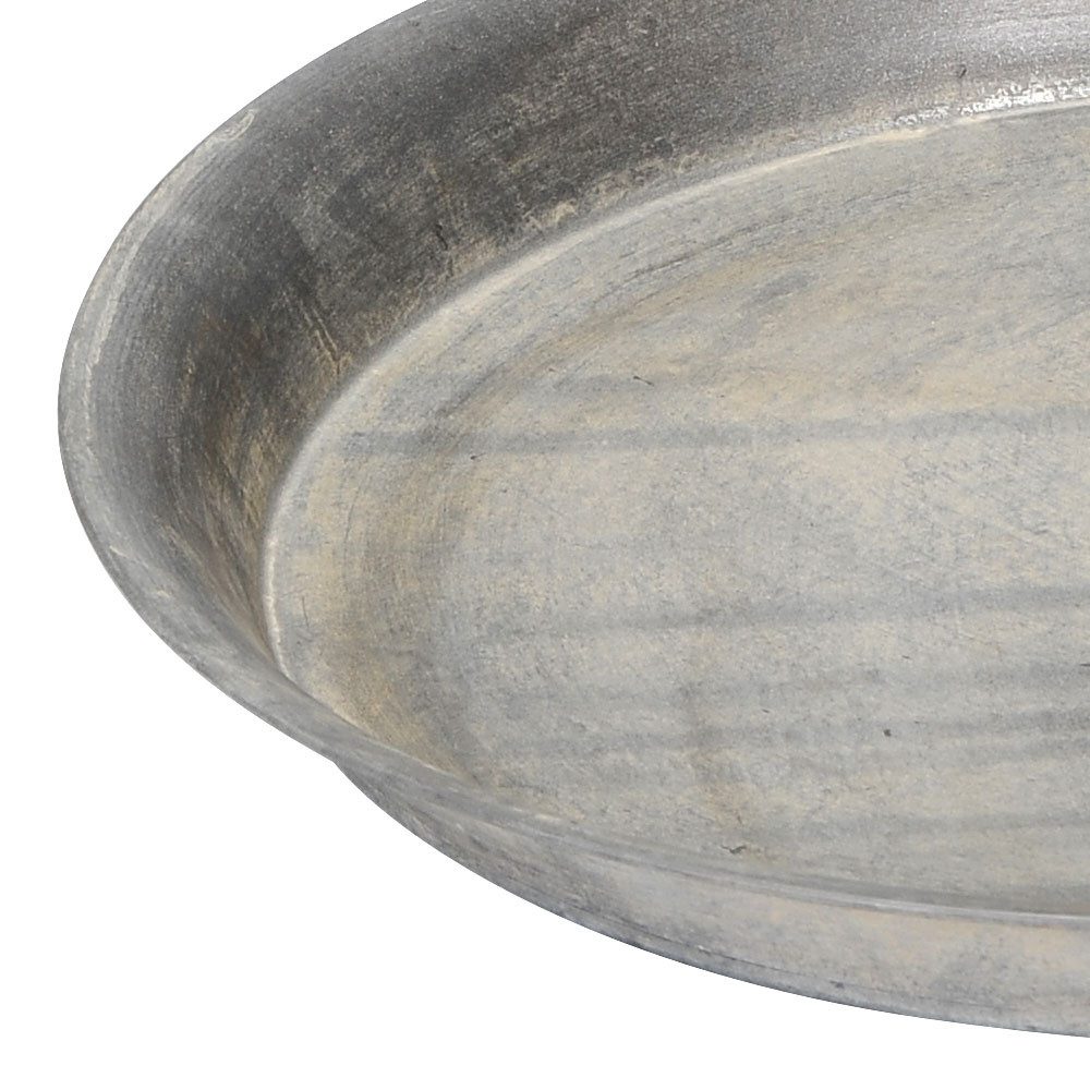 Posiwio Dekoteller Dekoteller LOMMA grau braun aus Eisen Metalltablett D43,5cm skandinavi (kein) – Bild 2 von 2