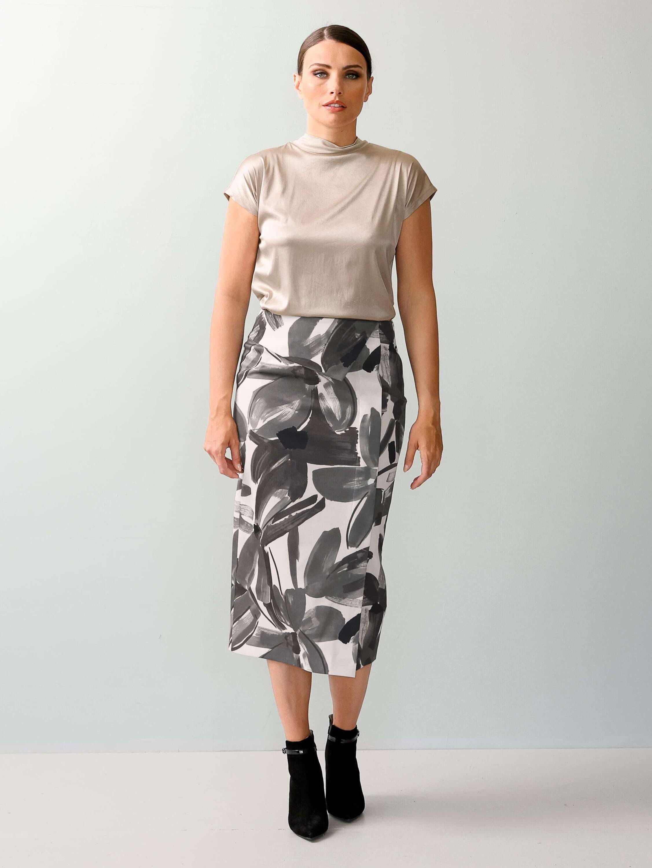 Alba Moda Bleistiftrock Rock mit floralem Print