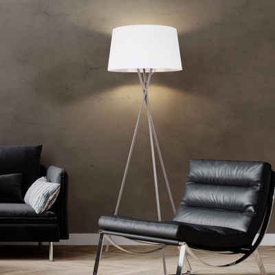 SPOT Light Stehlampe, Leuchtmittel nicht inklusive, Stehlampe Schlafzimmerleuchte 3-Bein Stativ Schirmlampe weiß H 154 cm