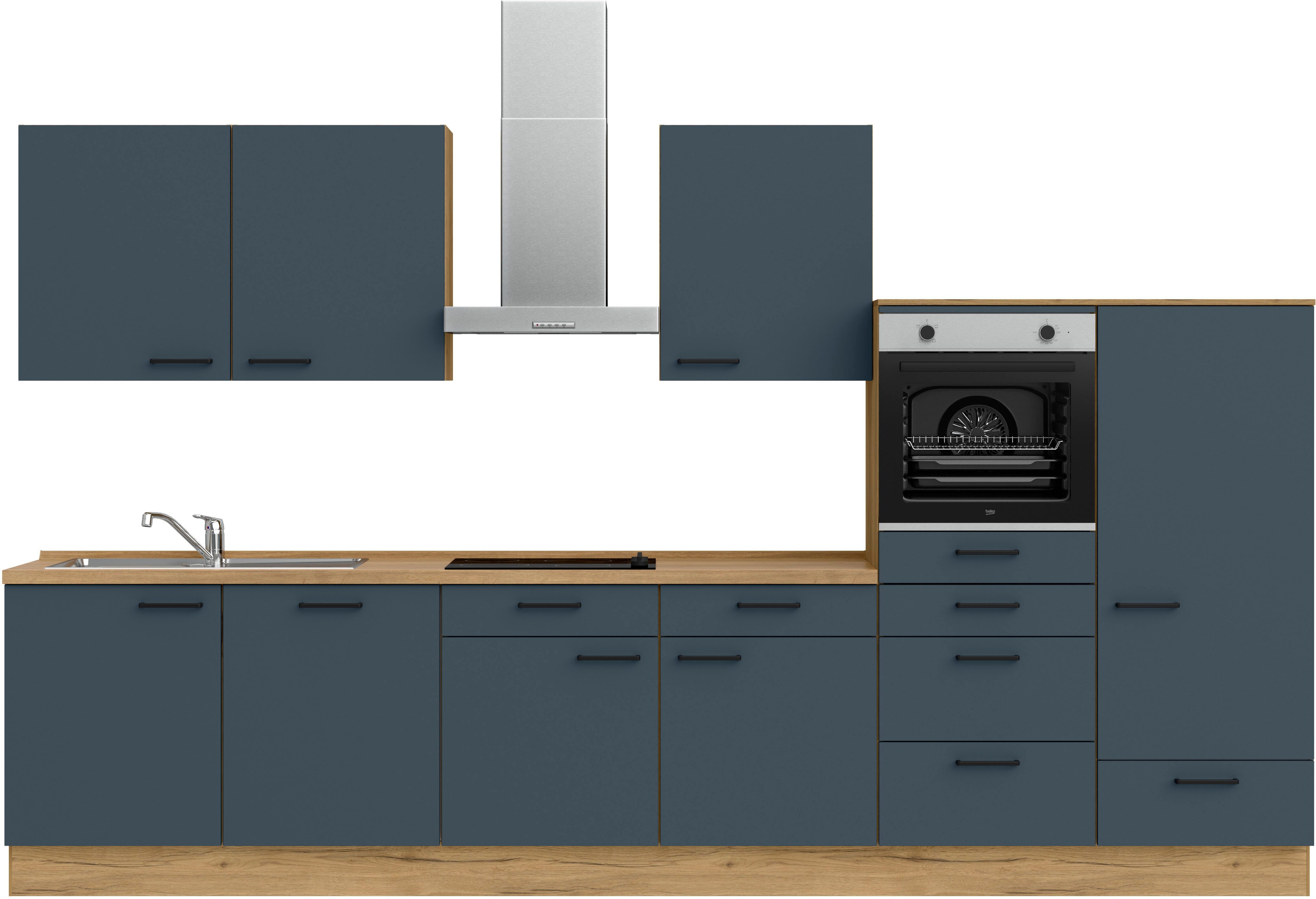nobilia® Küchenzeile "Easytouch I", NEU: individuell anpassbar mit gratis Profi-Beratung, vormontiert, Breite 360 cm, Ausrichtung wählbar, wahlw. mit E-Geräten