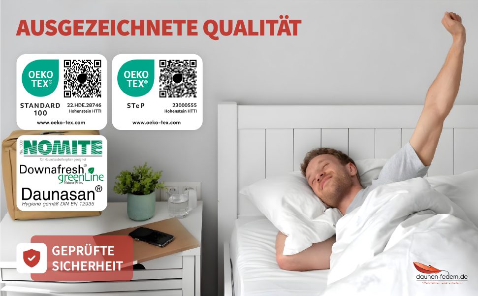 daunen-federn.de Sommerbettdecke Sommer Daunenbettdecke 135x200 90% günstig online kaufen