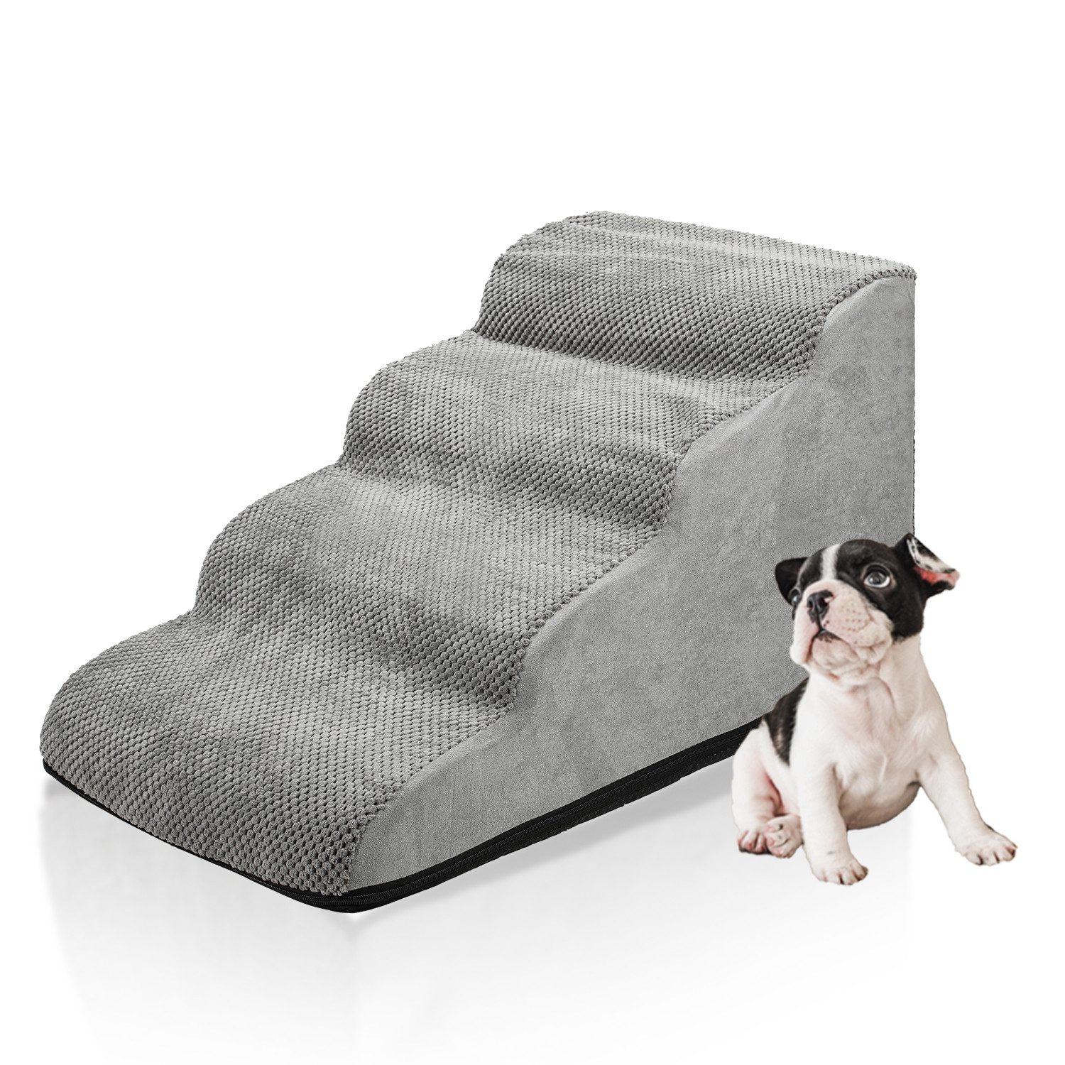 Clanmacy Haustiertreppe Hunderampe Hundetreppe 4 Stufen günstig online kaufen
