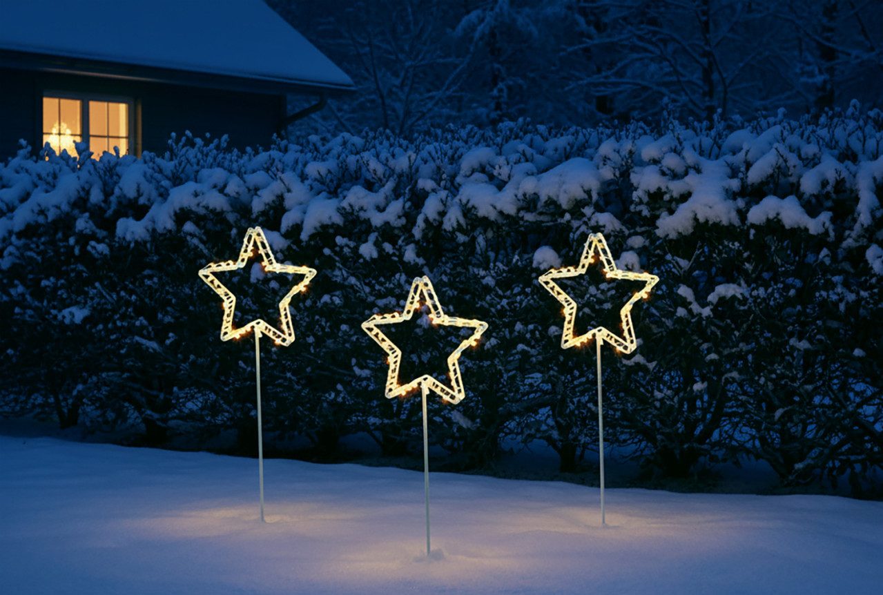 Trend Line Gartenstecker TrendLine LED Stecker Stern Ø 12 x 36 cm warmweiß