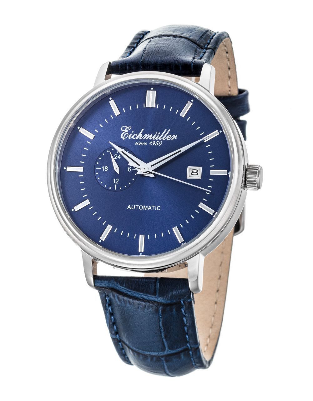 Eichmüller Automatikuhr RE7004, 42 mm – Herren-Armbanduhr mit blauem Ziffer günstig online kaufen