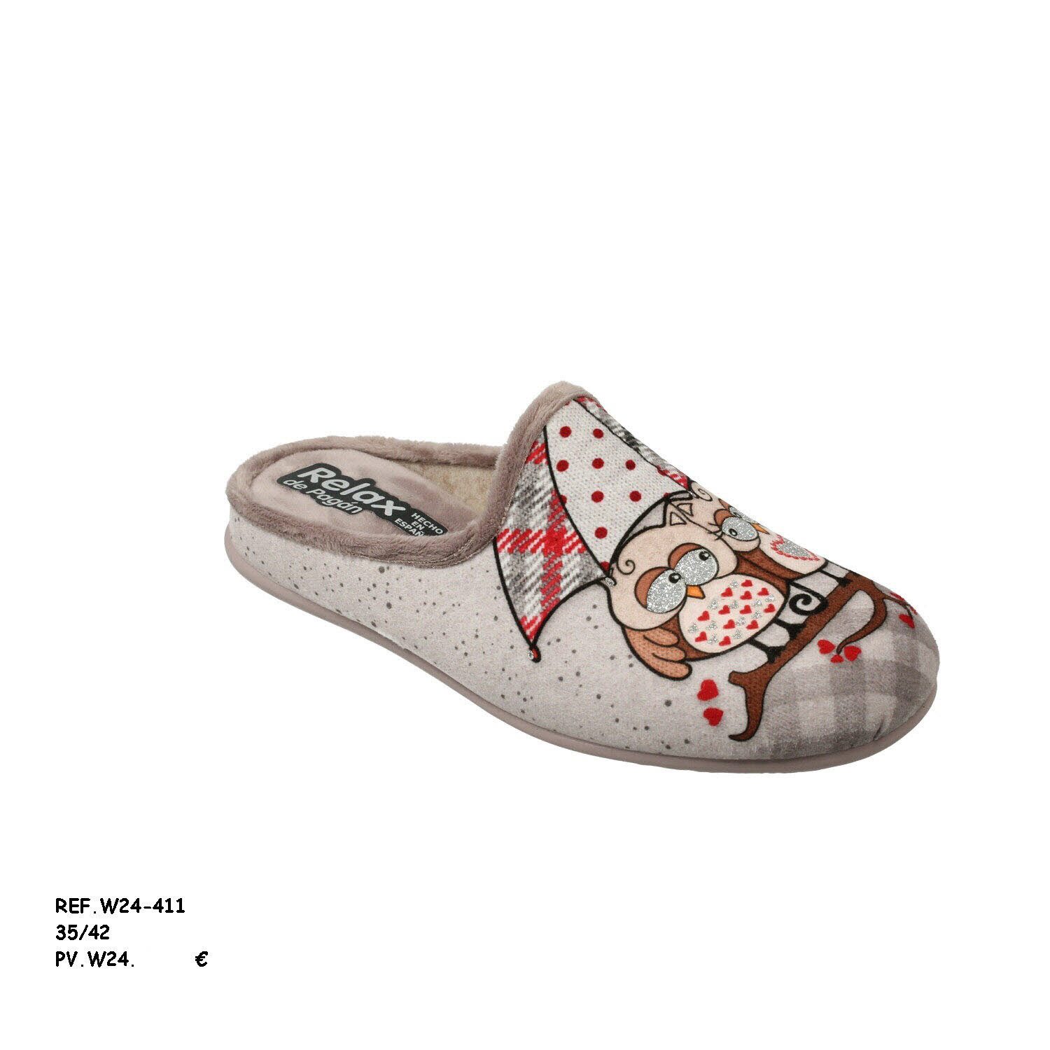 RELAX Eule Hausschuh