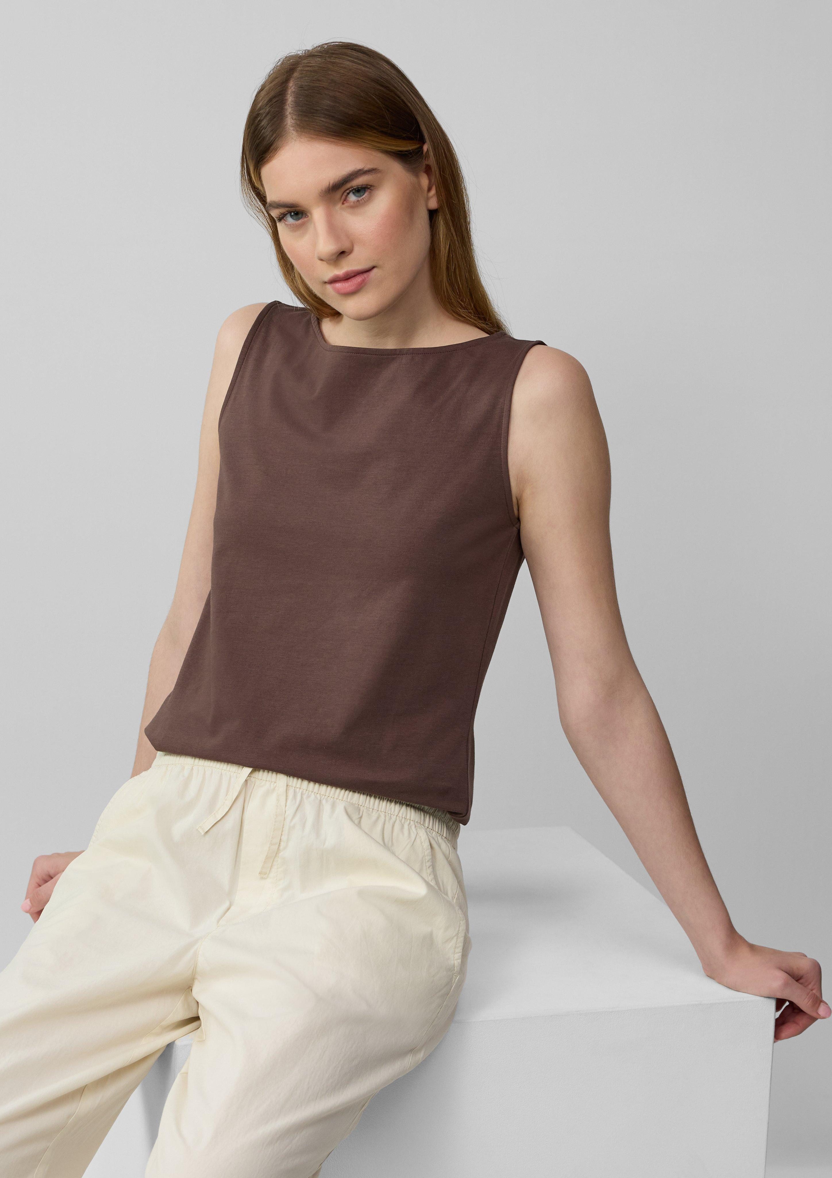 s.Oliver Shirttop Top aus Baumwollmix mit günstig online kaufen