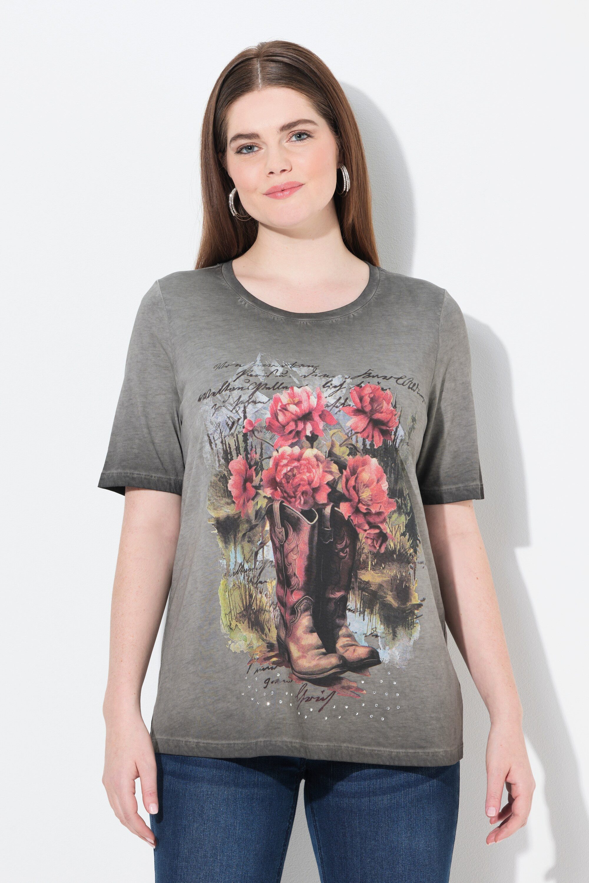 Ulla Popken T-Shirt T-Shirt Trachtenmotiv Classic günstig online kaufen