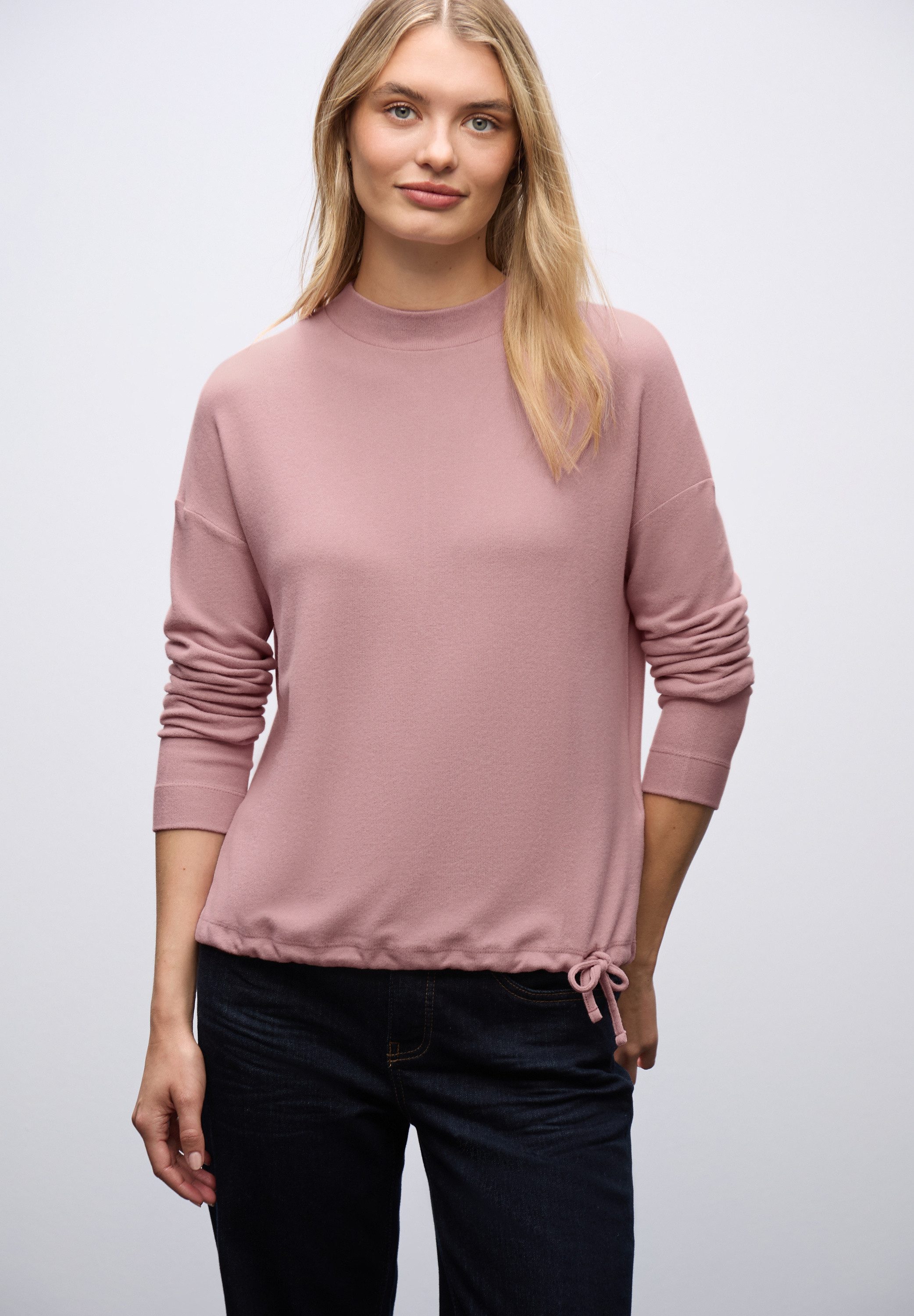 STREET ONE Langarmshirt mit Tunnelzug am günstig online kaufen