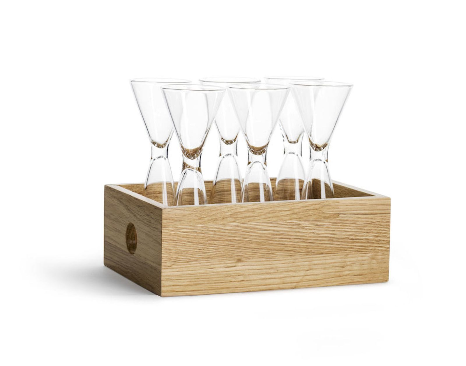 Schnapsglas Schnapsglas Set mit Holzbox 7tlg.