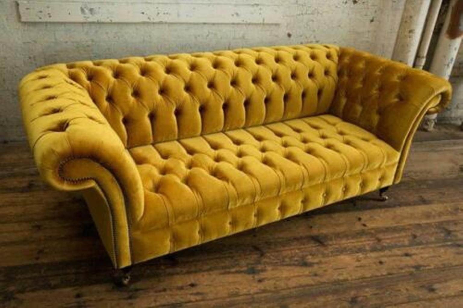 JVmoebel Chesterfield-Sofa, XXL Sofa 3 Leder Sitz Polster Garnitur Sitzer Couch Chesterfield