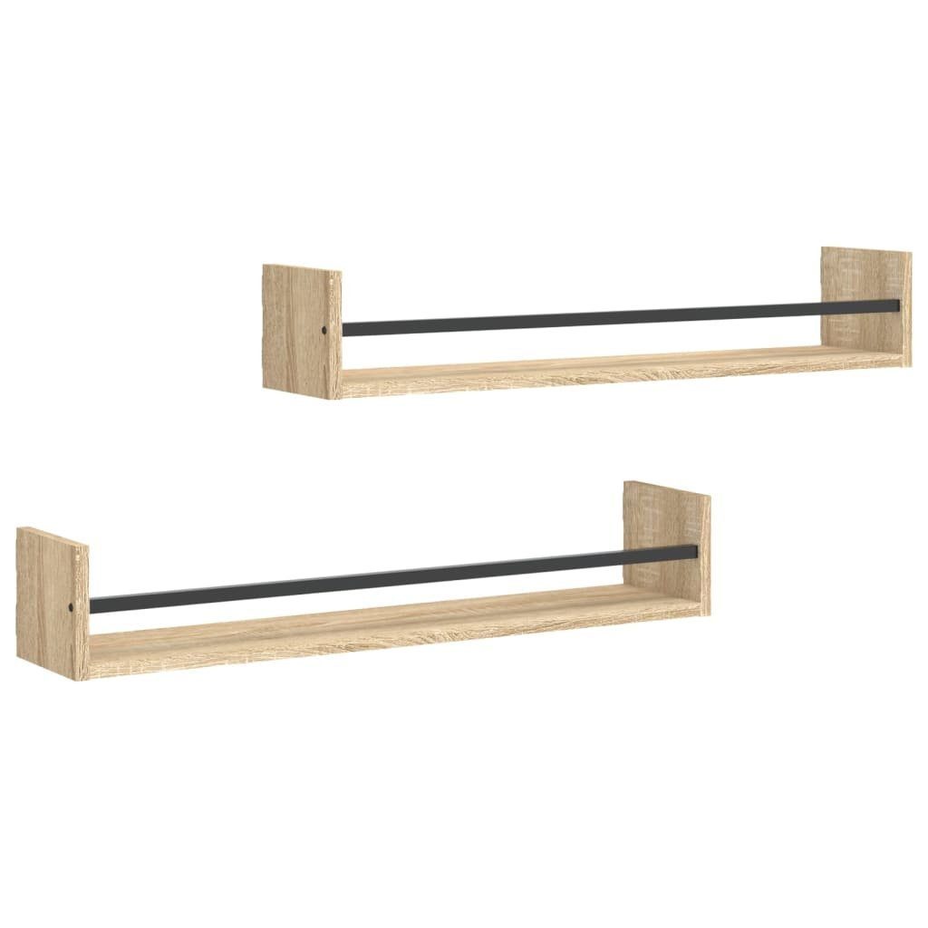 vidaXL Regal Wandregale mit Stangen 2 günstig online kaufen