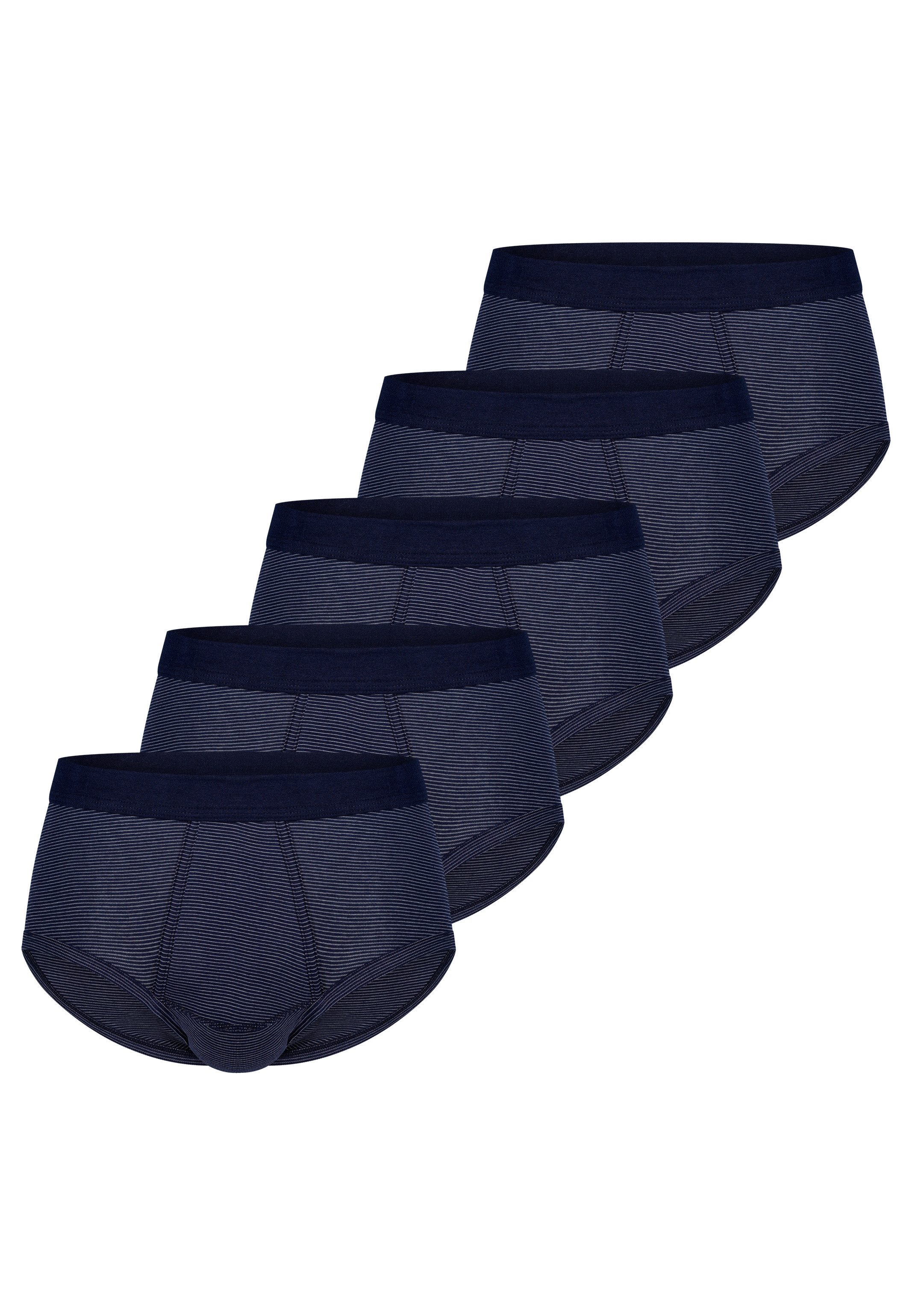 ESGE - Die Wäsche-Macher Slip 5er Pack - Feinripp Ringel (Spar-Set, 5-St) Slip / Unterhose - Baumwolle - mit Eingriff
