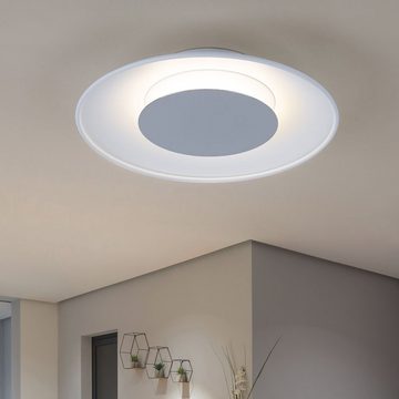 WOFI LED Deckenleuchte, LED-Leuchtmittel fest verbaut, Warmweiß, Deckenlampe weiß LED Deckenleuchte Glas Küchenleuchte