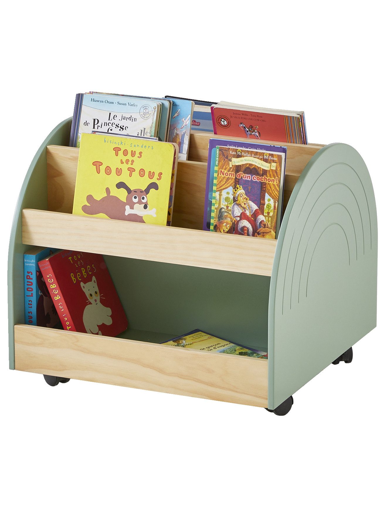 vertbaudet Bücherregal Kinderzimmer Bücherregal auf Rollen günstig online kaufen