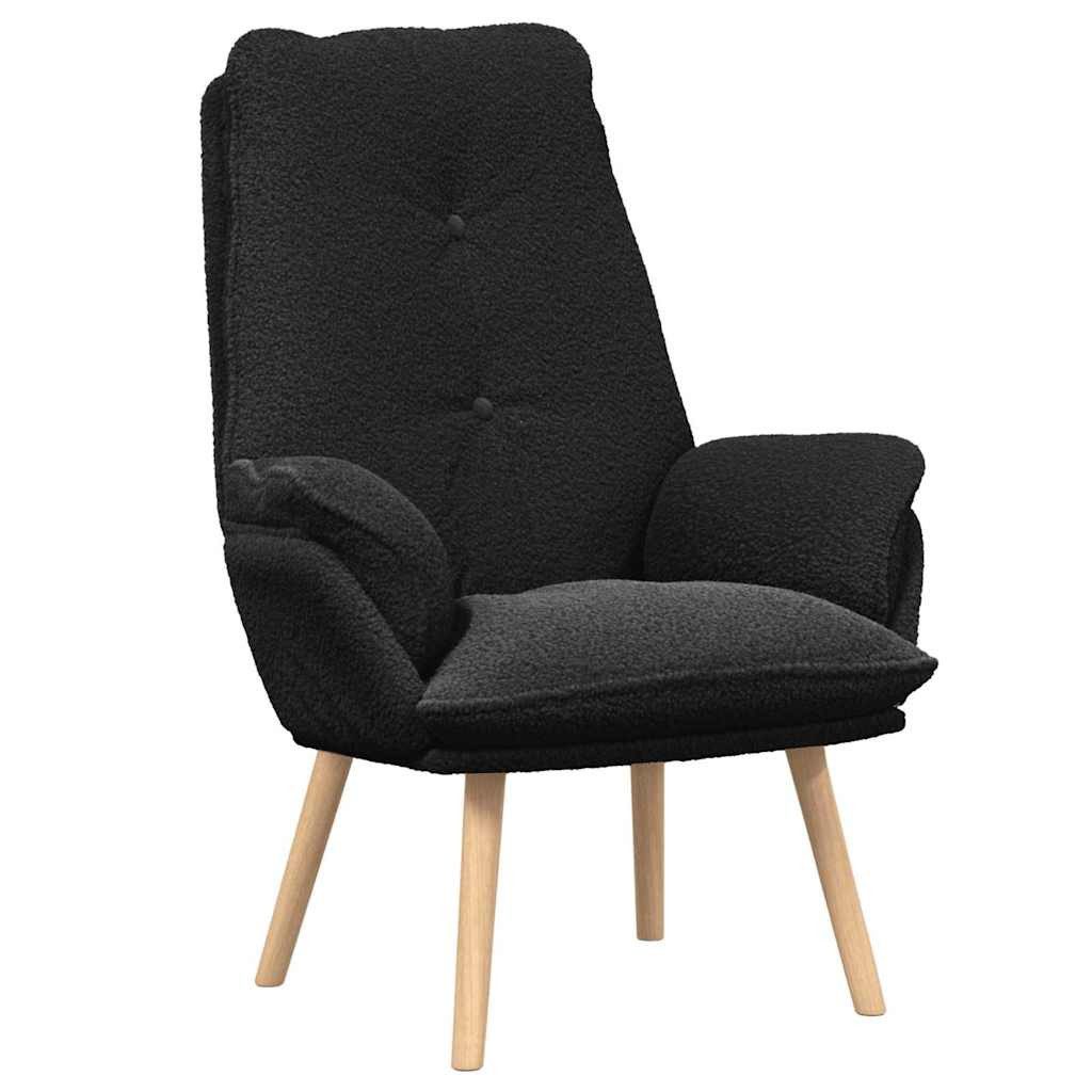 vidaXL Sessel Sessel Schwarz 69 x 74 x 93 cm Sherpa-Stoff (1-St)