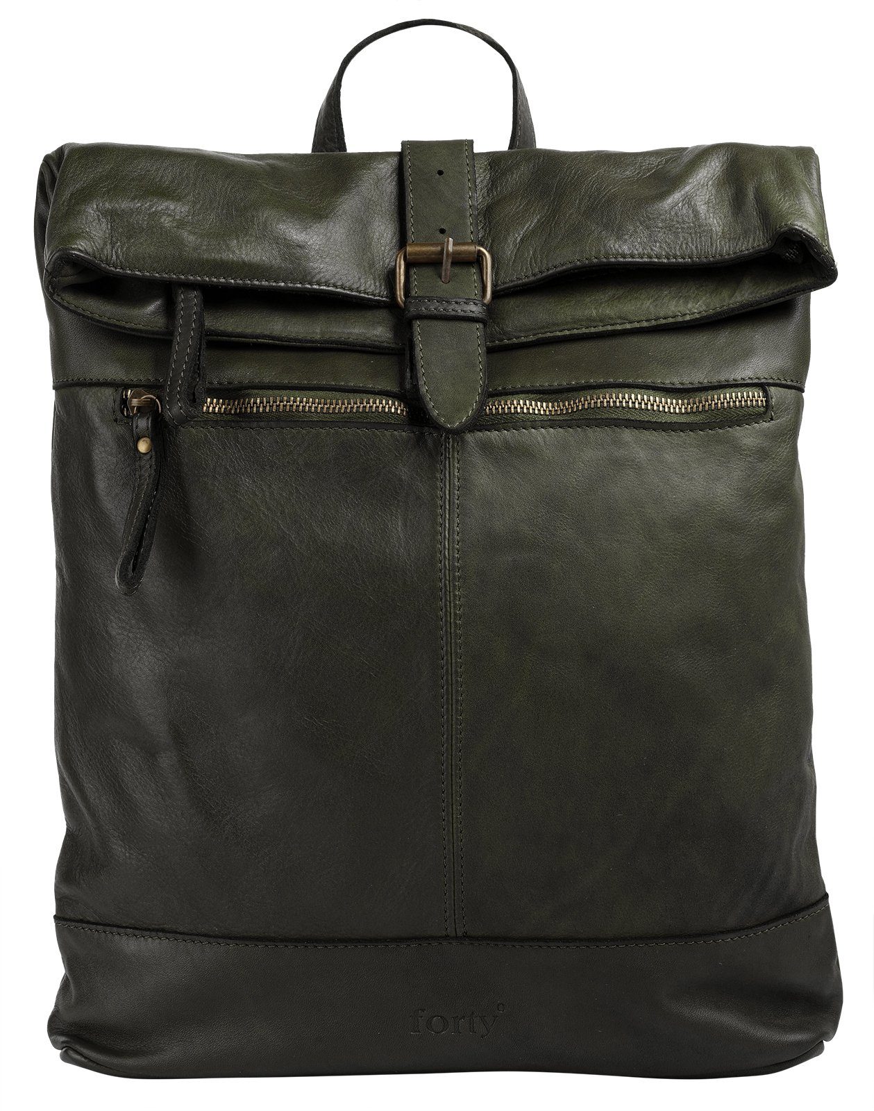 forty° Tagesrucksack, echt Leder, Made in Italy